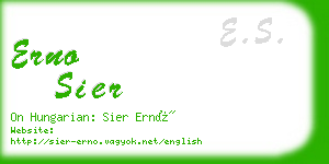 erno sier business card